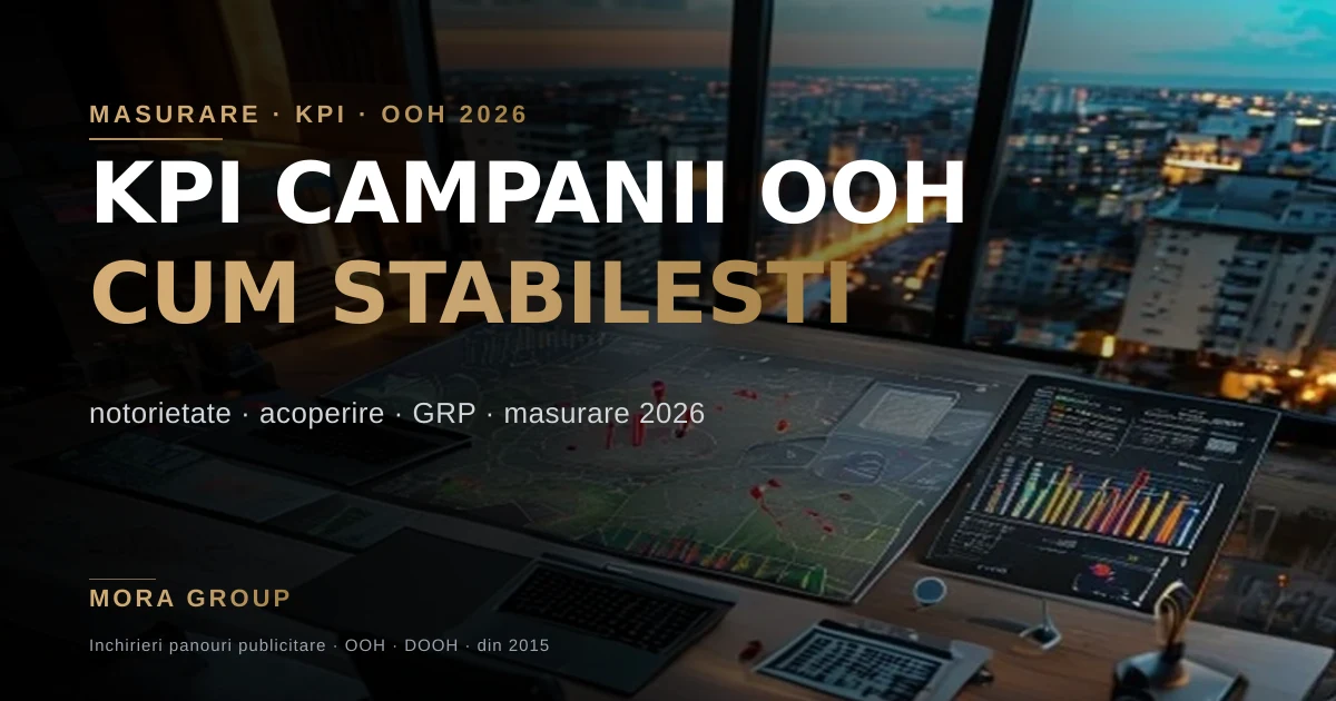 KPI campanii OOH — cum stabilesti indicatorii corecti in 2026