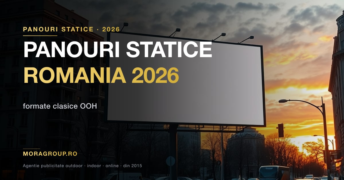 Panouri statice publicitare 2026 — formate si trenduri Mora Group