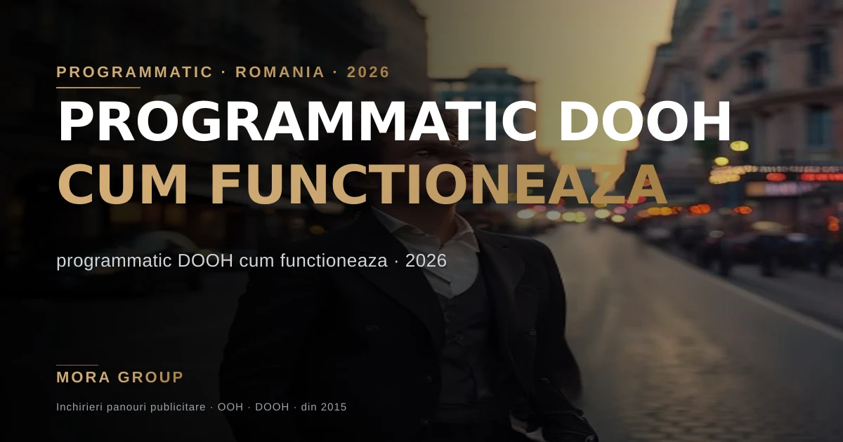 Ecran digital outdoor in Bucuresti cu publicitate afisata prin cumparare programmatica