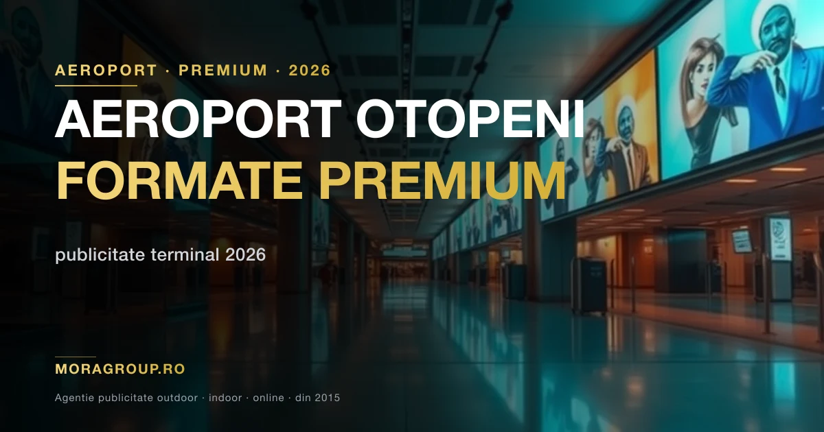 Formate publicitate premium in Aeroportul Henri Coanda Otopeni - DOOH si lightbox