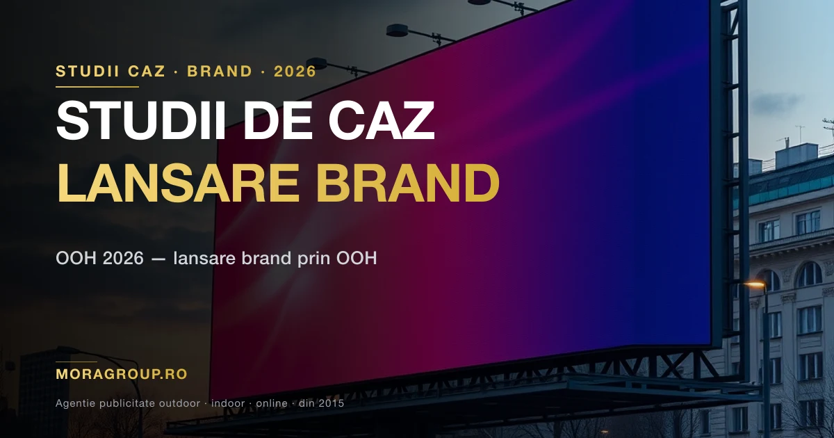 Studii de caz lansare brand prin publicitate OOH Romania — strategii outdoor
